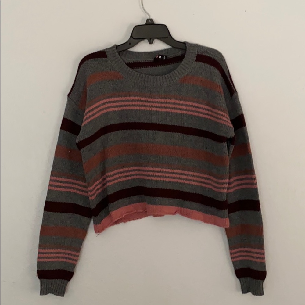Scoop Neck Striped Sweater